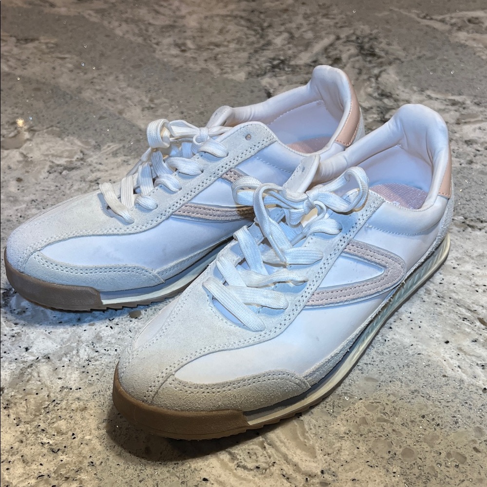 Tretorn Women's White and Pink Sneakers Size 7.5 - Picture 8 of 9